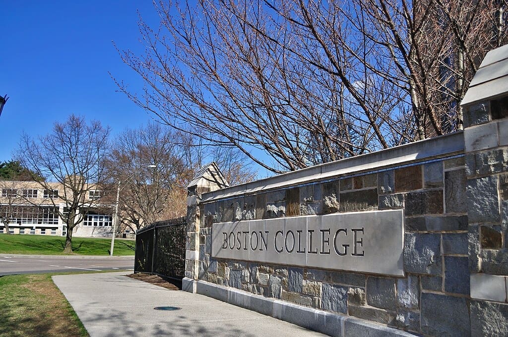 Boston College sign